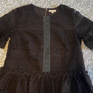Jade Black Lace Blouse